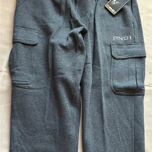 AND1 Men's Charcoal Cargo Pants
